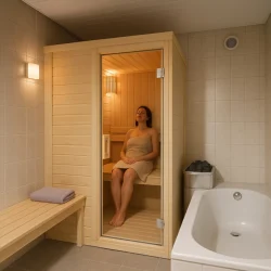 баня дома в ванной