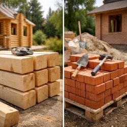 брус или кирпич