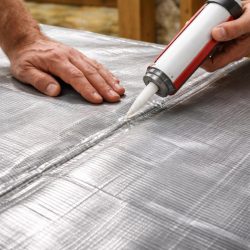 чем приклеить пароизоляцию между собой