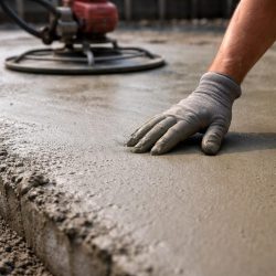 через какое время можно затирать бетон