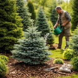 дача с елками