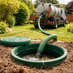 как откачать воду из септика