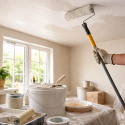 как покрасить стены и потолок