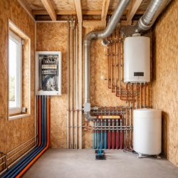 коммуникации в доме из сип панелей