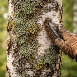 лишайники на березе