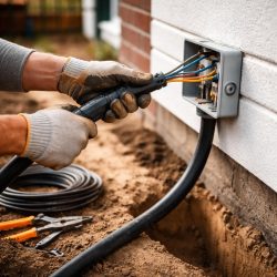 подключение кабеля к дому