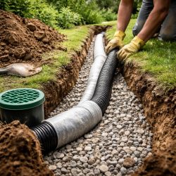 сделать дренаж на садовом участке