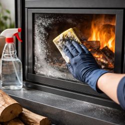 средство для чистки стекла камина