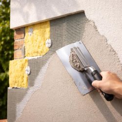 стена с утеплителем и штукатуркой