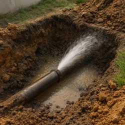 течь водопровода под землей