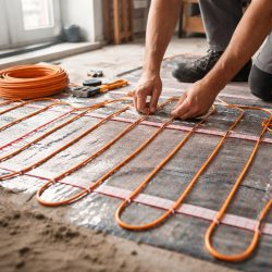 теплый пол укладка кабеля