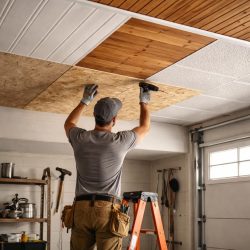 чем лучше обшить потолок в гараже