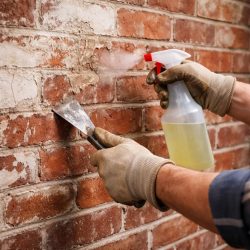 чем очистить краску с кирпича облицовочного