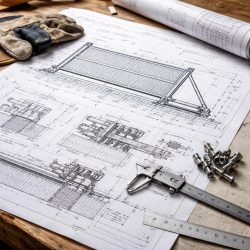 чертежи откатные ворота конструкция