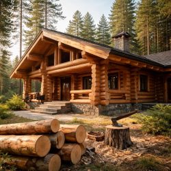 дом из лиственницы лафет