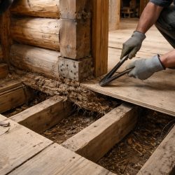 как укрепить деревянный дом