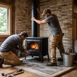 как установить печку в доме
