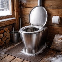 металлический унитаз для дачи незамерзающий
