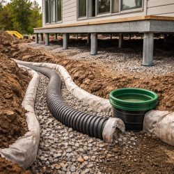 нужен ли дренаж для свайного фундамента