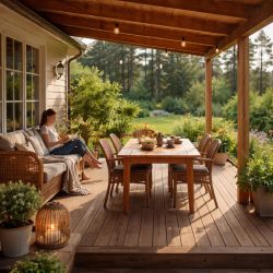 терраса к дачному домику